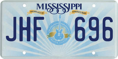 MS license plate JHF696