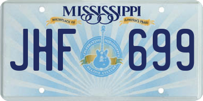 MS license plate JHF699
