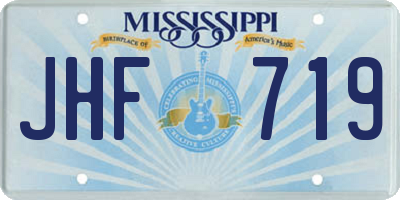MS license plate JHF719
