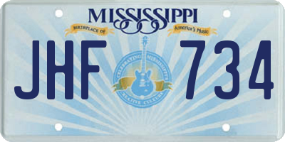 MS license plate JHF734