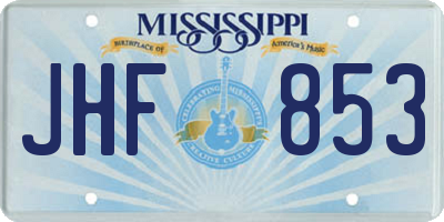 MS license plate JHF853