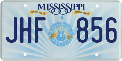 MS license plate JHF856