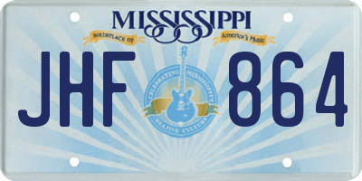MS license plate JHF864