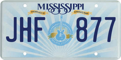 MS license plate JHF877
