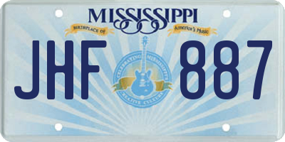 MS license plate JHF887