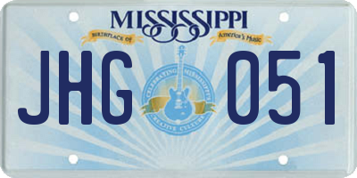 MS license plate JHG051