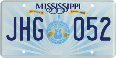 MS license plate JHG052