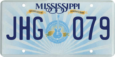 MS license plate JHG079
