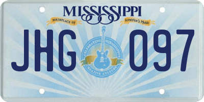 MS license plate JHG097