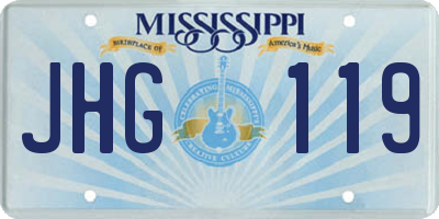 MS license plate JHG119