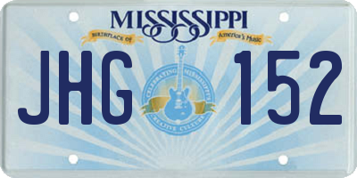 MS license plate JHG152