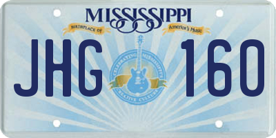 MS license plate JHG160