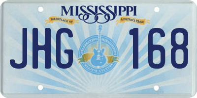 MS license plate JHG168