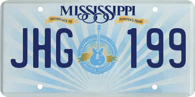 MS license plate JHG199