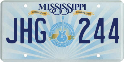 MS license plate JHG244