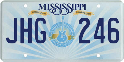 MS license plate JHG246