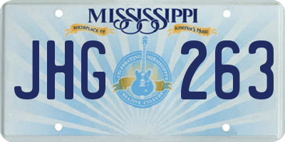 MS license plate JHG263