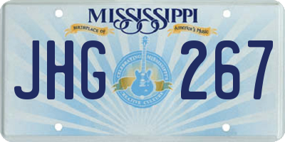 MS license plate JHG267