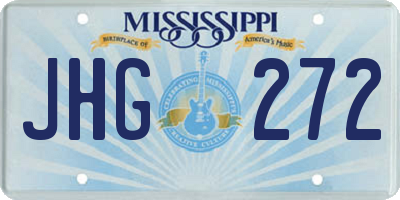 MS license plate JHG272