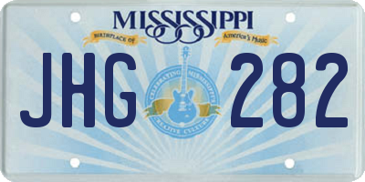 MS license plate JHG282