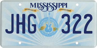 MS license plate JHG322