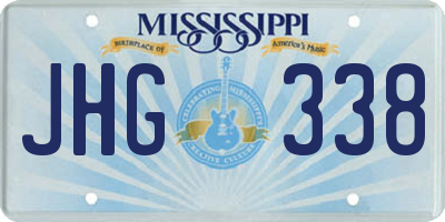 MS license plate JHG338