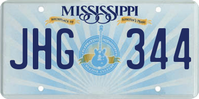 MS license plate JHG344