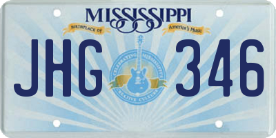 MS license plate JHG346