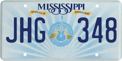 MS license plate JHG348