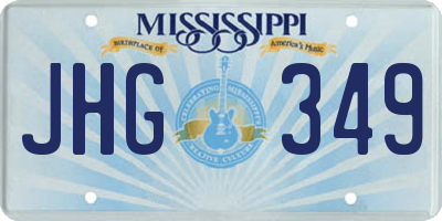 MS license plate JHG349
