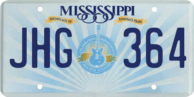 MS license plate JHG364