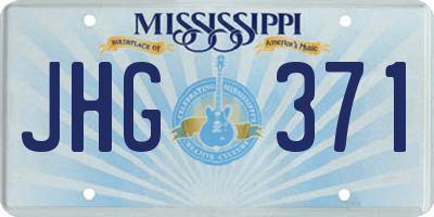MS license plate JHG371