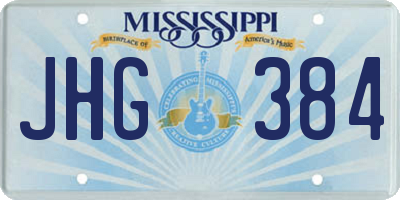 MS license plate JHG384