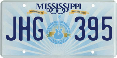 MS license plate JHG395