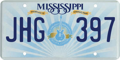 MS license plate JHG397