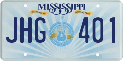 MS license plate JHG401