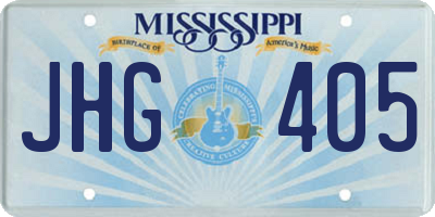 MS license plate JHG405