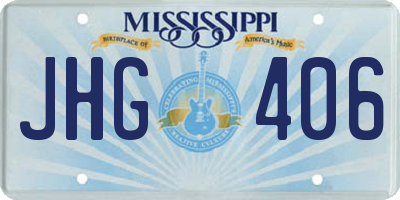 MS license plate JHG406
