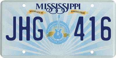 MS license plate JHG416