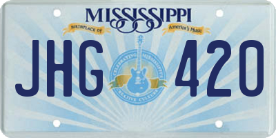 MS license plate JHG420