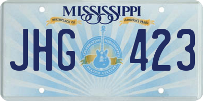 MS license plate JHG423