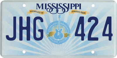 MS license plate JHG424