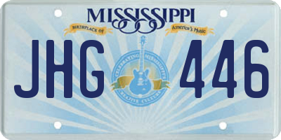 MS license plate JHG446