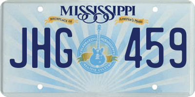 MS license plate JHG459