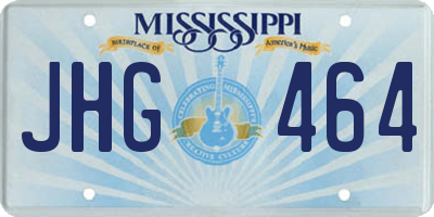 MS license plate JHG464
