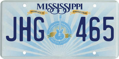 MS license plate JHG465