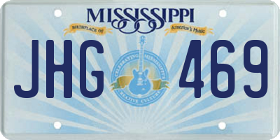 MS license plate JHG469