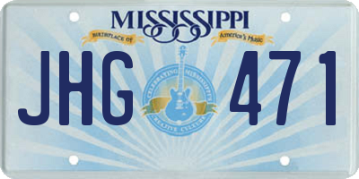 MS license plate JHG471