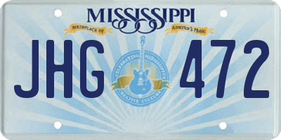 MS license plate JHG472
