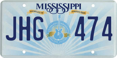 MS license plate JHG474
